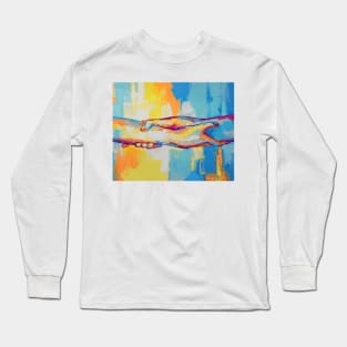 Hands - oil painting. The picture depicts a metaphor for teamwork. Long Sleeve T-Shirt